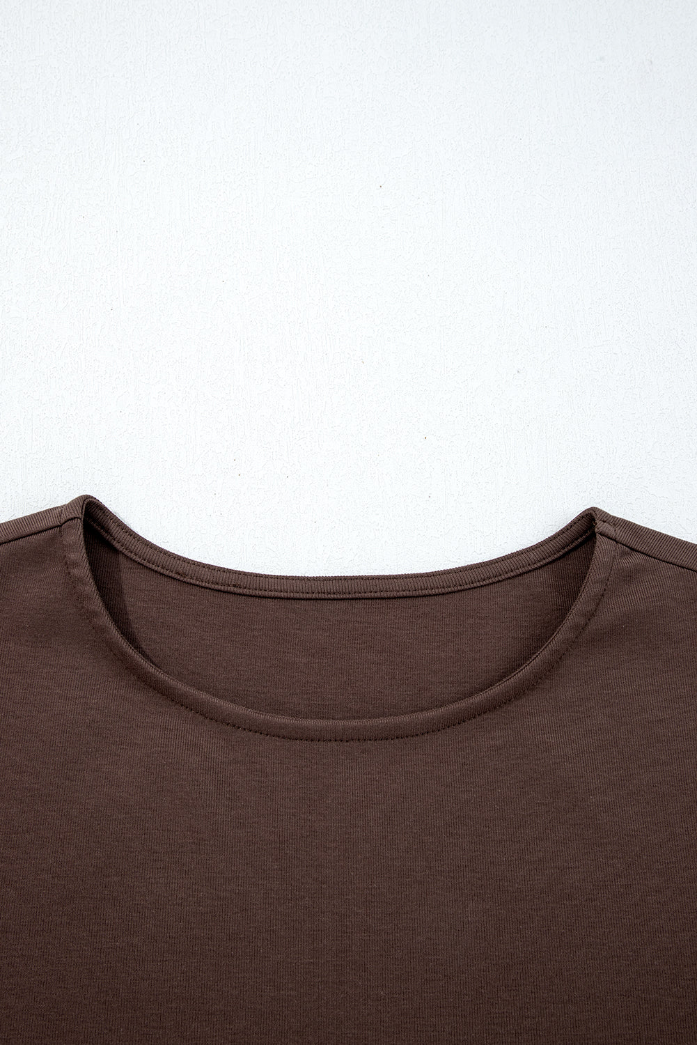 Coffee Knit Top Patchwork Pleated Half Sleeve Long Dress