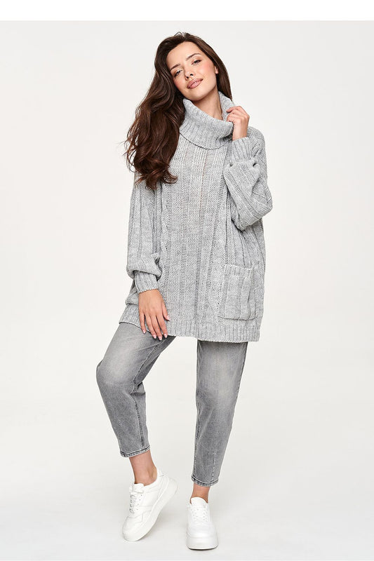 Turtleneck model 232049 Makadamia