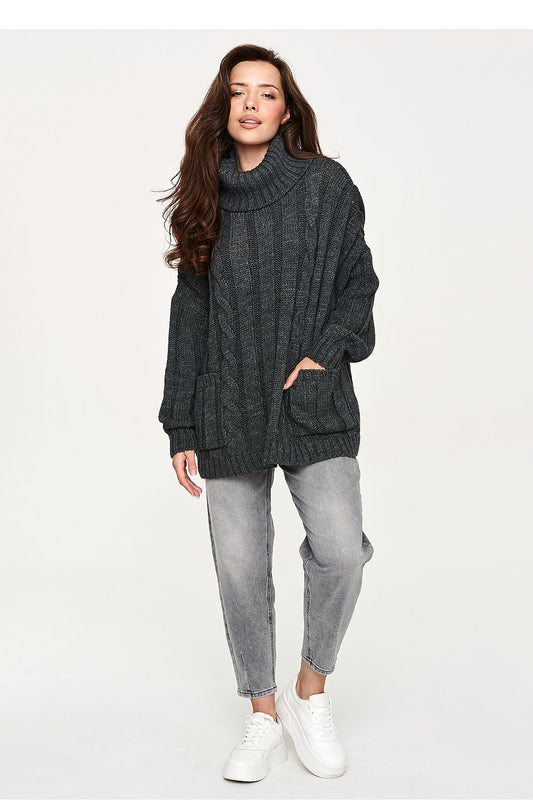 Turtleneck model 232050 Makadamia