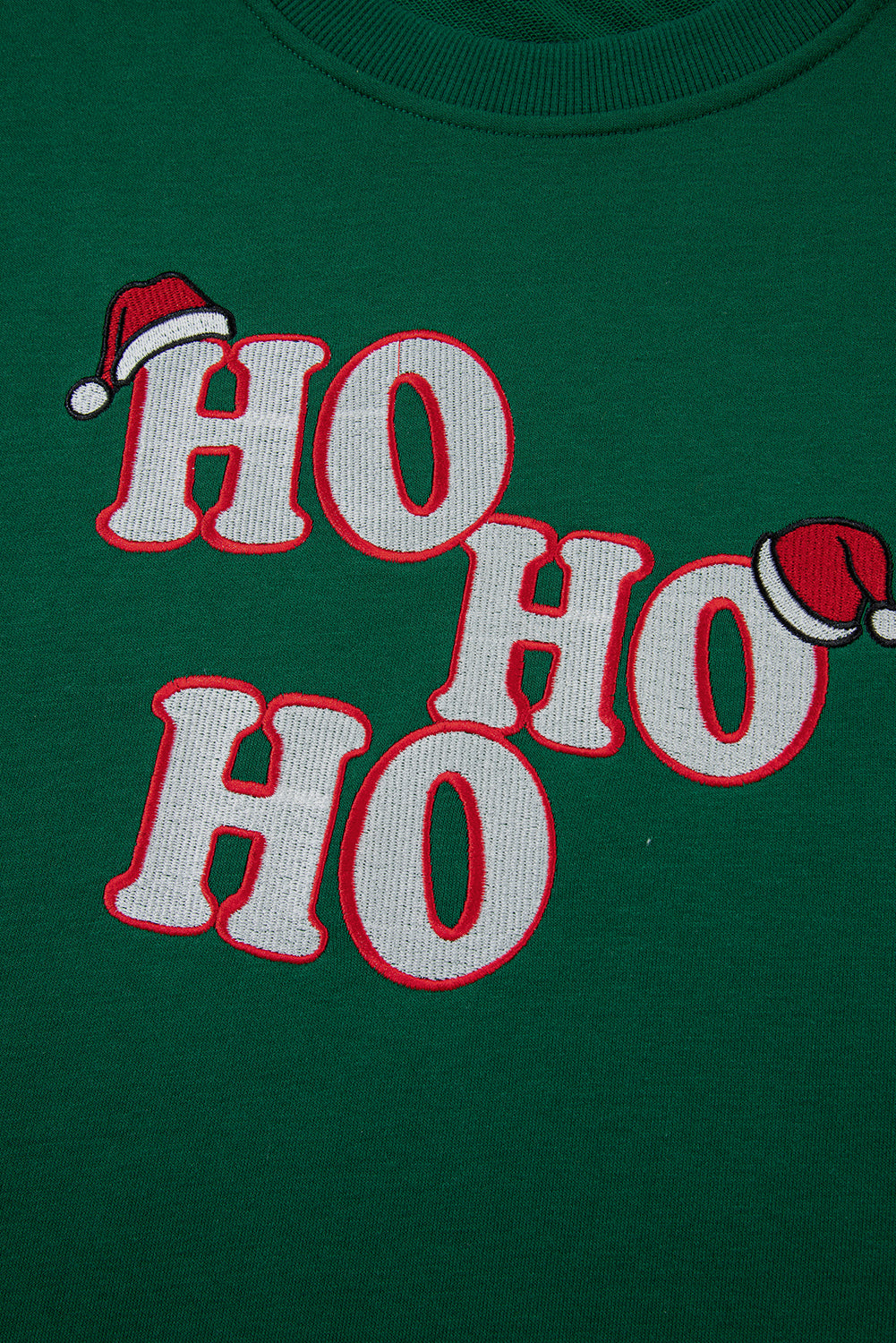 Evergreen Embroidered Letter Graphic Christmas Fashion Sweatshirt