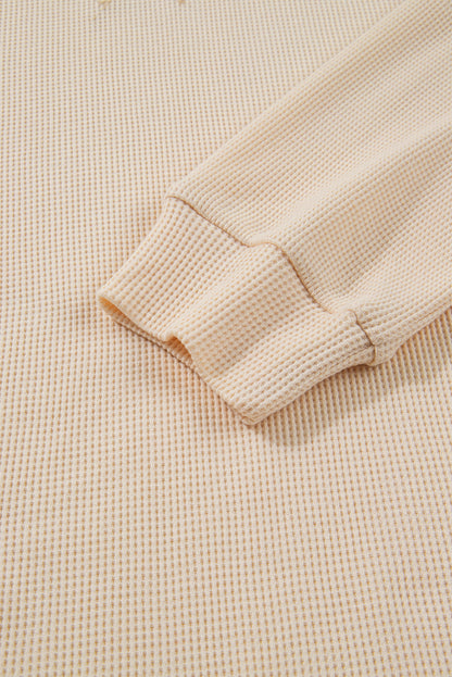 Brown Floral Print Patchwork Colorblock Long Sleeve Top