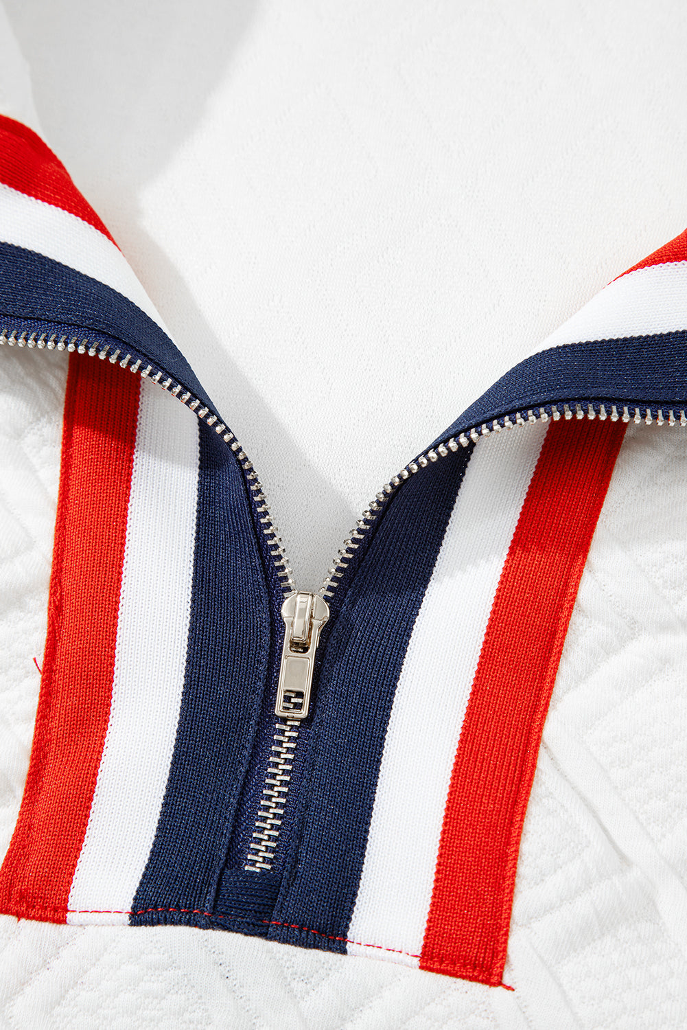 White Pop of Color Neckline Plaid Textured Puff Sleeve Mini Dress