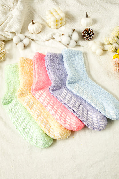 Pink Non-Slip Winter Cozy Fuzzy Socks Set