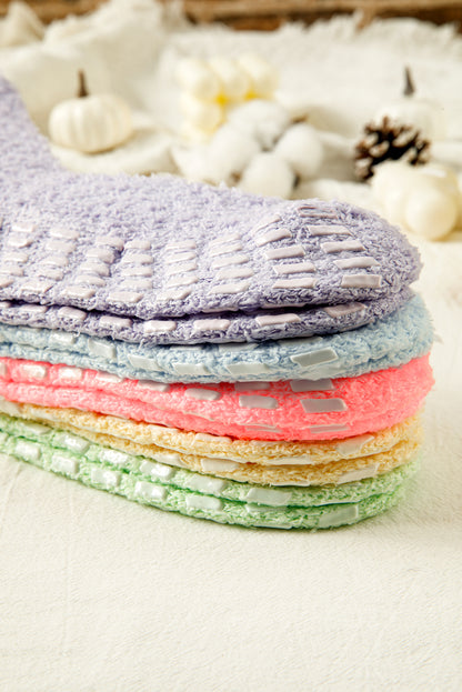 Pink Non-Slip Winter Cozy Fuzzy Socks Set