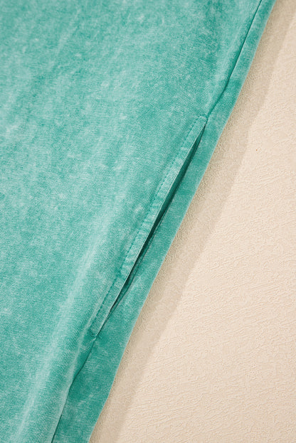 Beau Blue Mineral Wash Pocket Tank Mini Dress