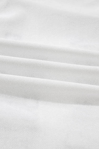 White CLASSY UNTIL KICKOFF Letter Graphic Loose Sweatshirt