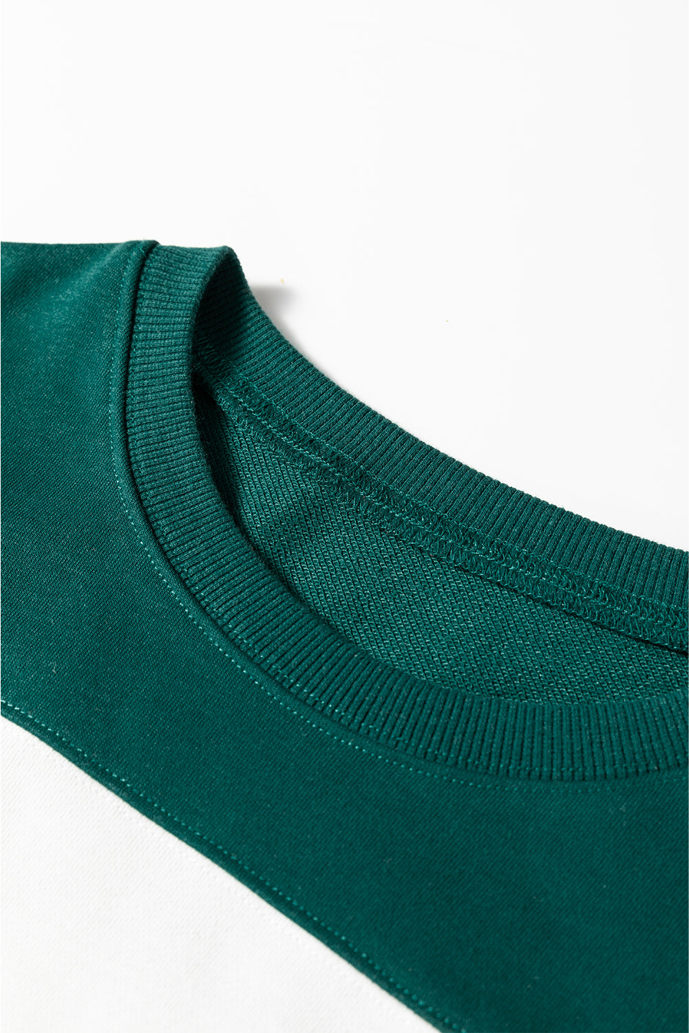 Evergreen Colorblock Drop Shoulder Baggy Sweatshirt