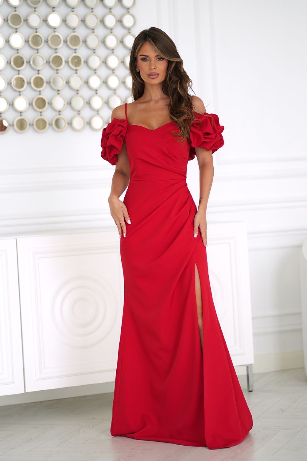  Long dress model 230919 Bicotone 
