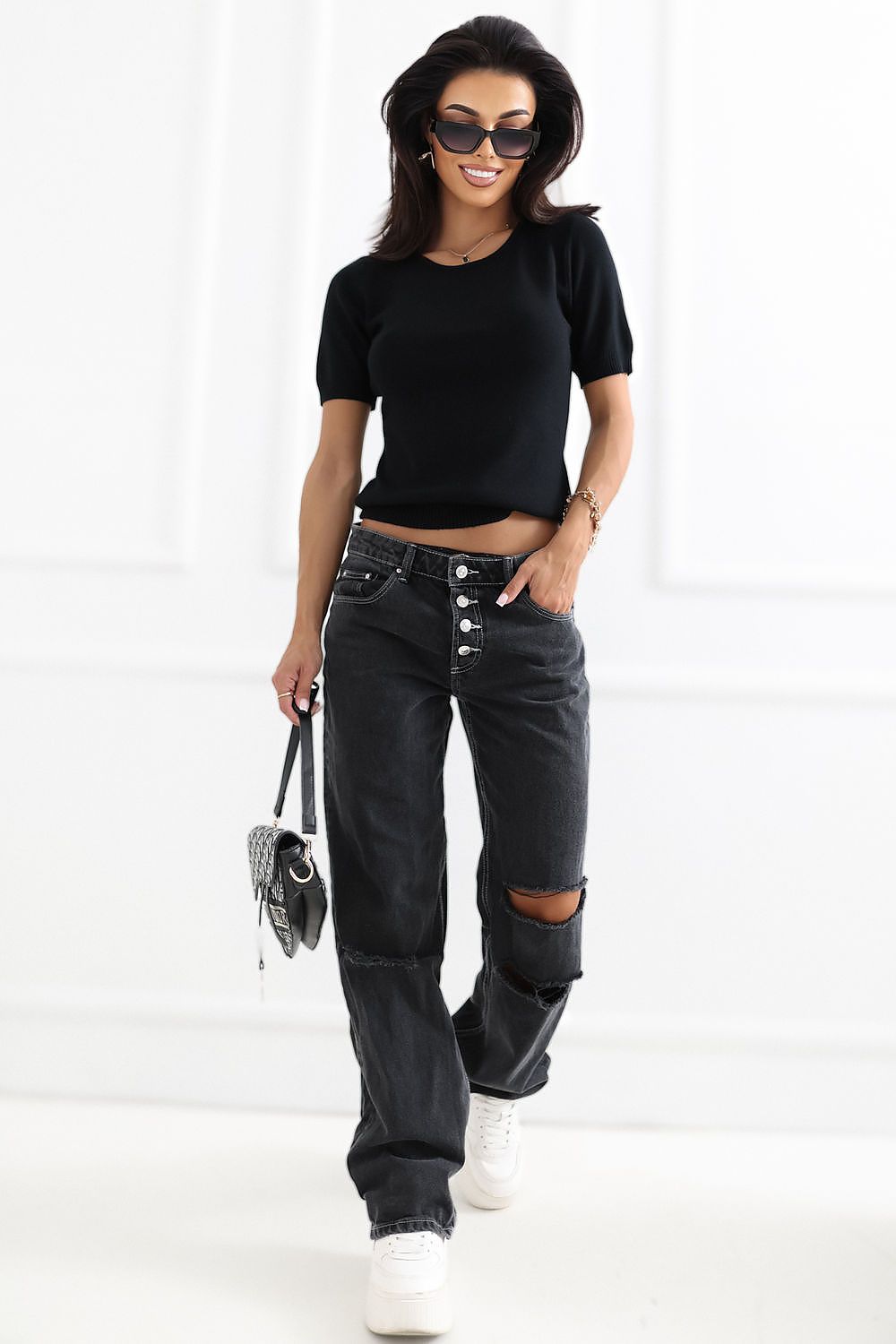  Short sleeve sweater model 232576 Factory Price 