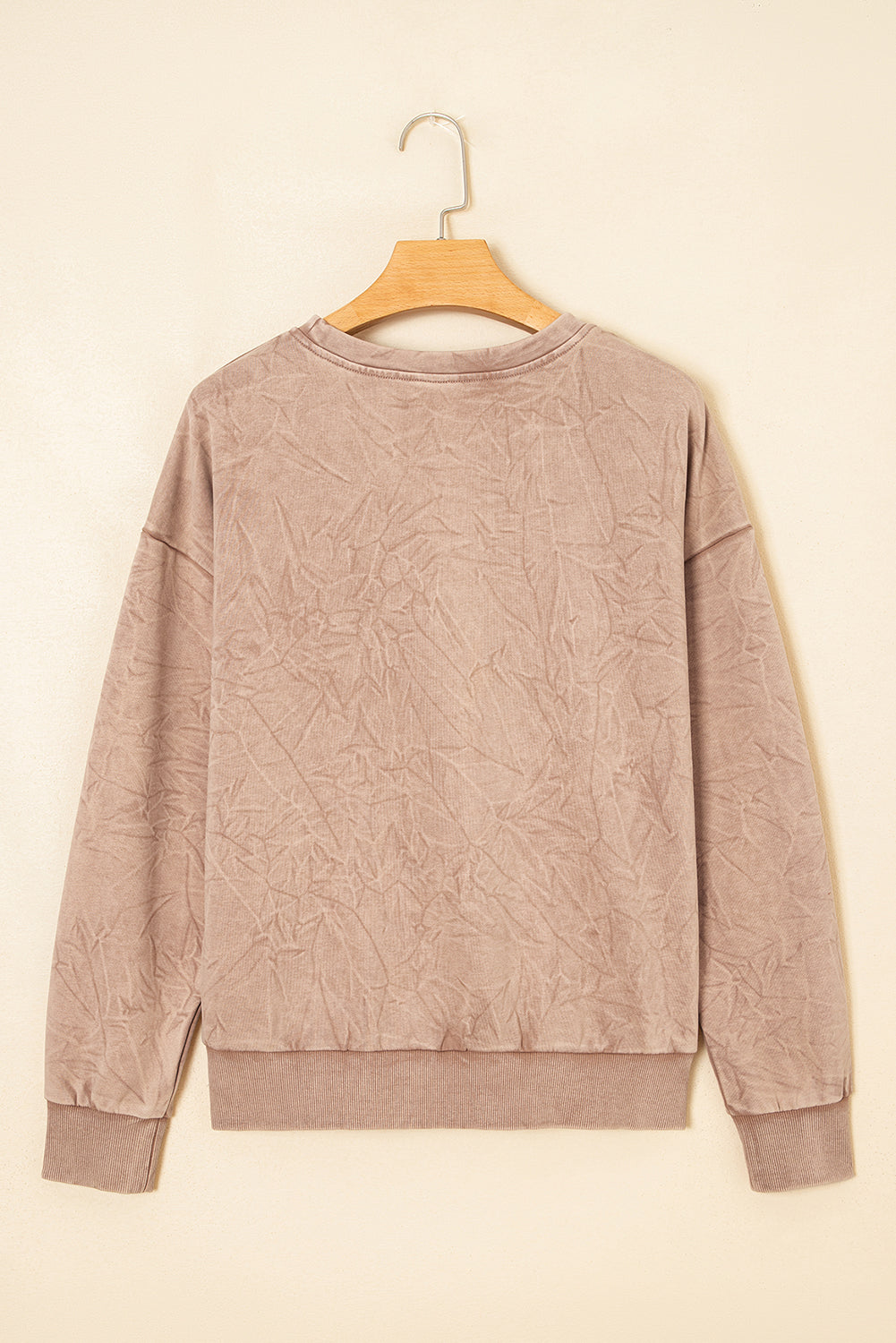 Real Teal saved by grace Letter Embroidery Mineral Wash Loose Sweatshirt