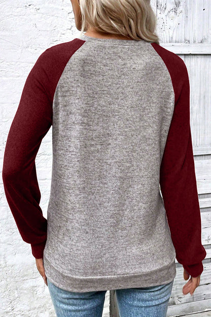 Evergreen Colorblock Raglan Long Sleeve T Shirt