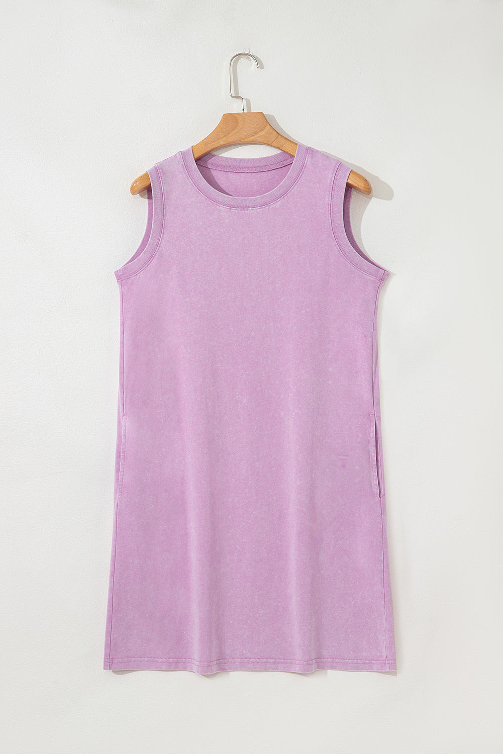 Beau Blue Mineral Wash Pocket Tank Mini Dress